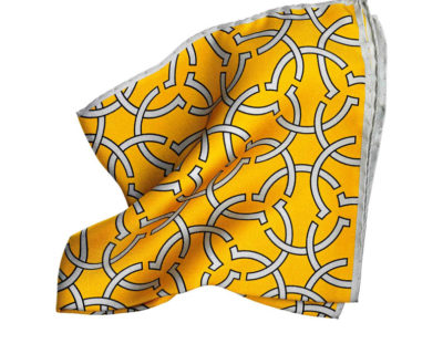 Yellow silk pocket square – The Kholeno