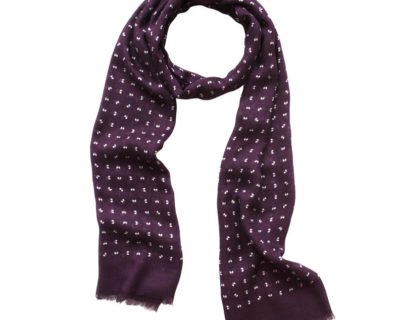 Burgundy polka dots men’s scarf – The Hotan in burgundy