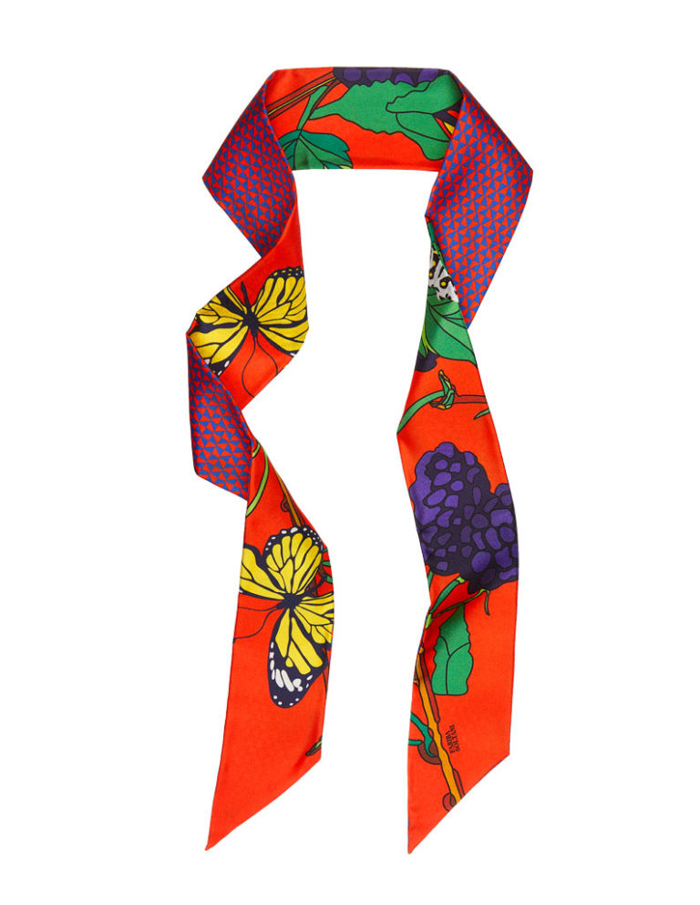 Red Twilly skinny scarf Women's Italian Silk Scarves Buy Online UK