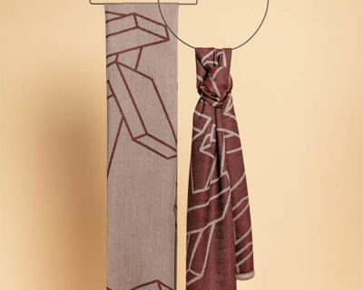Large maroon winter scarf – The Barsam